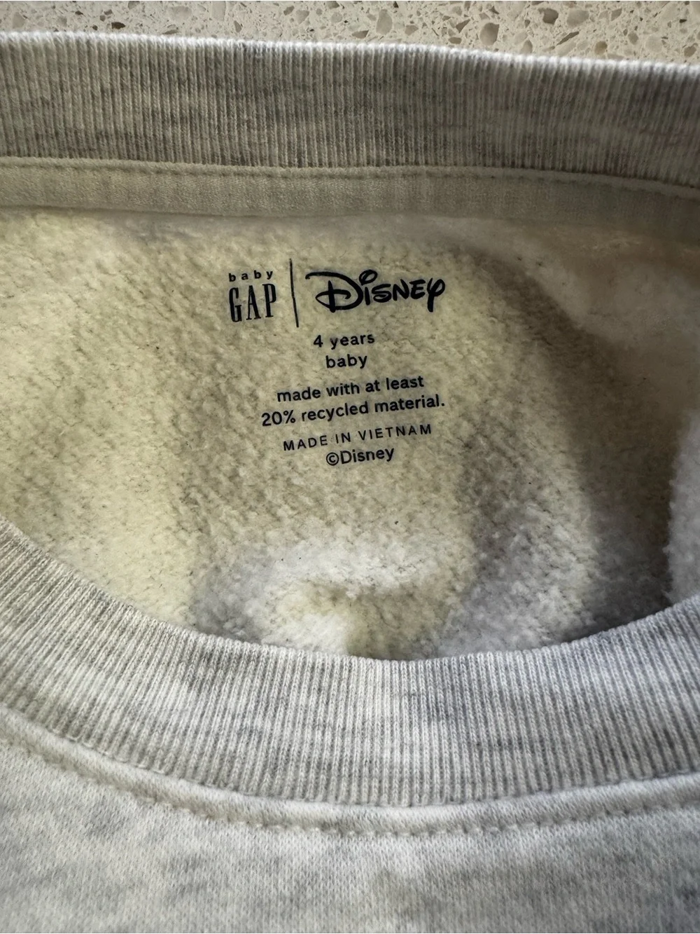 GAP Gray Mickey Mouse Sweatshirt with Yellow Shoes